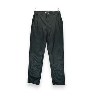 Sofia Jeans by Sofia Vergara EDEN Faux Leather Super High‎ Rise Straight Size 8